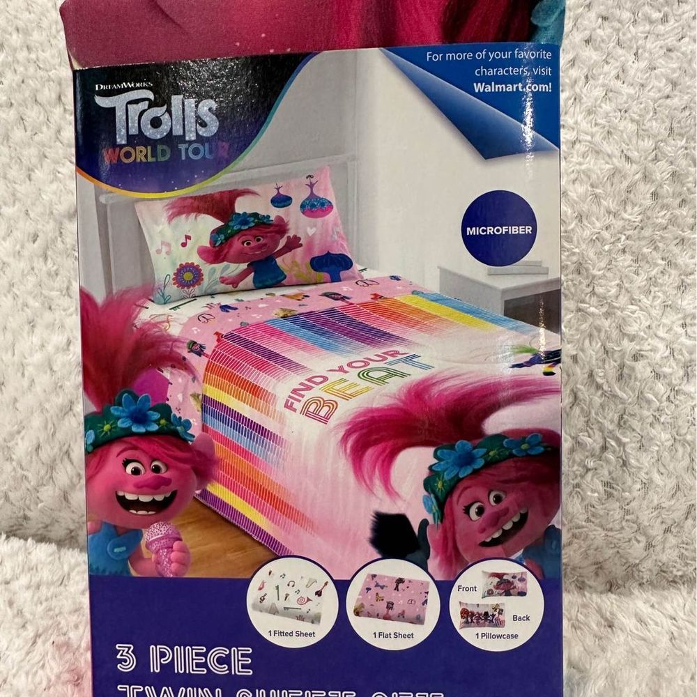 Trolls World Tour 3-piece Twin sheet set